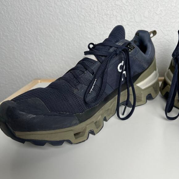 On Running Cloudwander Waterproof Navy Blue Trail Shoes Men's Size 11 - Picture 3 of 13